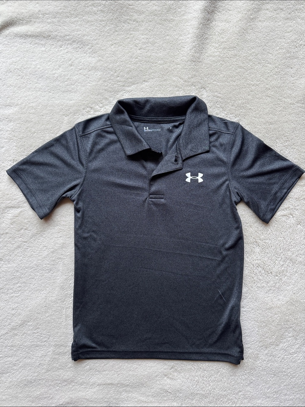 Boys Under Armour Dark Gray Polo